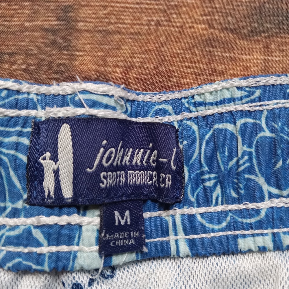 Johnnie-O Men's Board Shorts Trunks Lined Drawstring Size Medium Blue - Picture 3 of 8